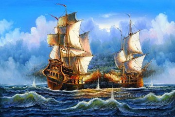 海戦 Painting - 海軍戦艦